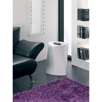 Trianus Side And Lamp Table In White Fiberglass
