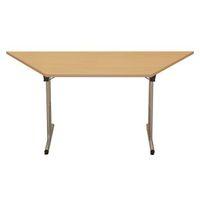 TRAPIZOIDAL FOLDING FRAME MEETING TABLE MAPLE - WXDXH: 800 X 1600 X 100