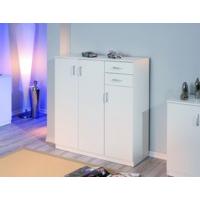 trezzo white 3 door 2 drawer white sideboard