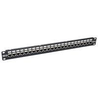 tripp lite 24 port 1u rack mount stp shielded cat6a feedthrough patch  ...