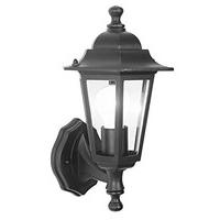 Traditional 6 Sided Outdoor Wall Lantern Black