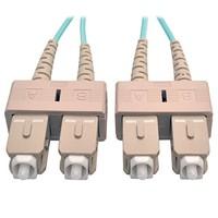 Tripp Lite 10Gb Duplex Multimode 50/125 OM3 LSZH Fiber Patch Cable (SC/SC) - Aqua, 3 m (N806-03M)