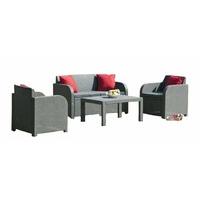 Transcontinental Group 4-Seater Oklahoma Lounge Set with Cushions - Graphite Grey