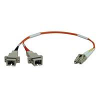 Tripp Lite 1-ft. LC/SC M/F 50/125 Duplex Multimode Adapter Cable - fiber optic cables (Orange)