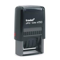 Trodat 4750/L2 Self Inking Printy \'PAID\' Dater Stamp - Red/Blue