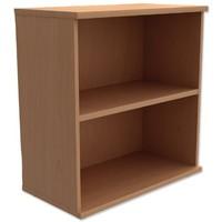 Trexus Low Bookcase with Adjustable Shelf and Floor-leveller Feet W800xD420xH853mm Beech