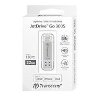 Transcend 32GB JetDrive Go 300 Flash Drive for iOS - Silver