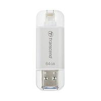 Transcend 64GB JetDrive Go 300 Flash Drive for iOS - Silver