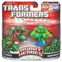 Transformers Universe Robot Heroes Rhinox & Waspinator Figures