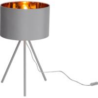 Tris Table Lamp, Matt Grey and Copper
