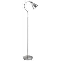 Traditionally Designed Satin Chrome Adjustable Floor Lamp