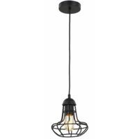 Traditional Black Metal Cage Pendant Lighting Fitting