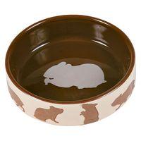 trixie ceramic food bowl for small pets guinea pig 250ml diameter 11cm