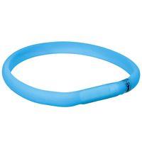 Trixie USB Flash Light Collar - Blue - L-XL: 70cm x 18mm (L x Diameter)