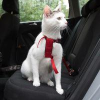 trixie cat car harness red