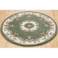 Traditional Green Wool Rug - Riga 120cm (4ft)