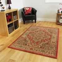 Traditional Red Beige Persian Style High Quality Rugs - Zielger 120cmx170cm (4\' x 5\'6\