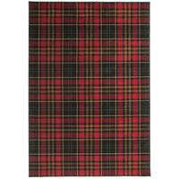 traditional black red tartan rug glen kilry 60x230