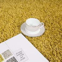 trendy ochre yellow shaggy rug vancouver 110x160