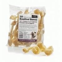 Treat \'N\' Chew Natural Hide Knotted Bones