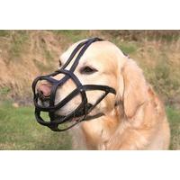 Trixie Bridle Leather Muzzle, XL, Black