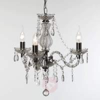 transparent perdita chandelier three light