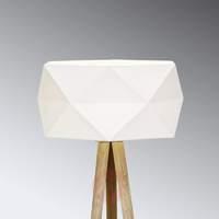 Tripod floor lamp Polygon with fabric lampshade