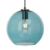 transparent blue glass pendant light stockholm