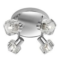 triton 4 light chrome with ice cube glass spot light