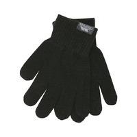 trepass kids plain black pull on stretch everyday magic gloves black