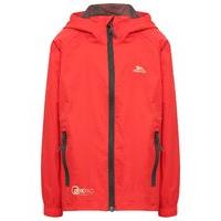 Trespass Qikpac unisex waterproof and windproof long sleeve zip front hooded jacket - Red