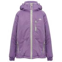 Trespass padded long sleeve waterproof windproof reflective zip through hooded jacket - Violet