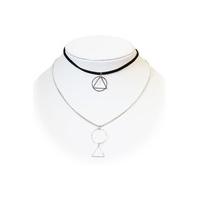 Triangle And Circle 2-In-1 Choker & Necklace