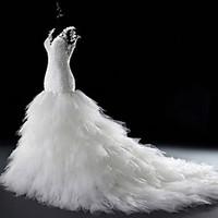 trumpet mermaid wedding dress vintage inspired court train v neck lace ...