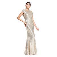 Trumpet / Mermaid Mother of the Bride Dress - Sparkle Shine Floor-length Sleeveless Sequined with Sequins