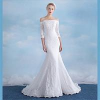 trumpet mermaid wedding dress vintage inspired court train off the sho ...