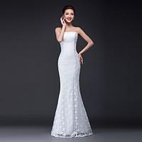 trumpet mermaid wedding dress floral lace floor length strapless lace  ...