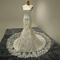 trumpet mermaid wedding dress floral lace court train sweetheart lace  ...