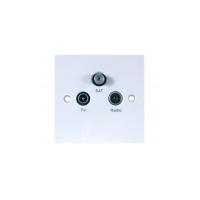 TRIAX Triplex Screened Outlet Plate UHF-FM/DAB-IF 1 In 3 Out