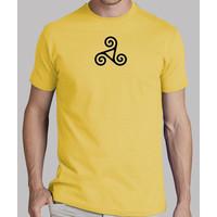 trisquel guy celtic manga short, yellow