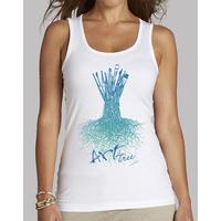 tree brushes / woman without sleeves, white