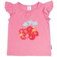 tropical motif kids top pink quality kids boys girls