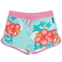 tropical print girls shorts blue quality kids boys girls