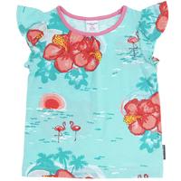 Tropical Print Girls Top - Blue quality kids boys girls