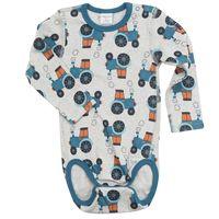 Tractor Print Baby Bodysuit - Grey quality kids boys girls