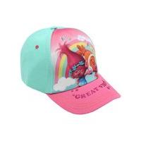 Trolls girls baseball style pink poppy and dj suki character print slogan cap - Multicolour