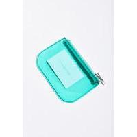 Transparent Green Mini Pouch, GREEN