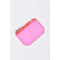 transparent pink mini pouch pink