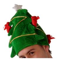 Tree Hat Green Stars & Presents