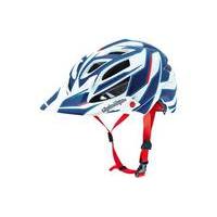 Troy Lee Designs A1 Reflex Helmet | White/Blue - XL/XXL